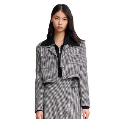 палто,дамски,якета,и,палта,lily,tweed,coat,black,(grey)