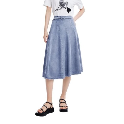 пола,дамски,поли,и,рокли,lily,vintage,umbrella,denim,skirt,pale,blue,(blue)