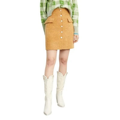 пола,дамски,поли,и,рокли,lily,wool,high,waist,midi,skirt,icker,yellow,(yellow)