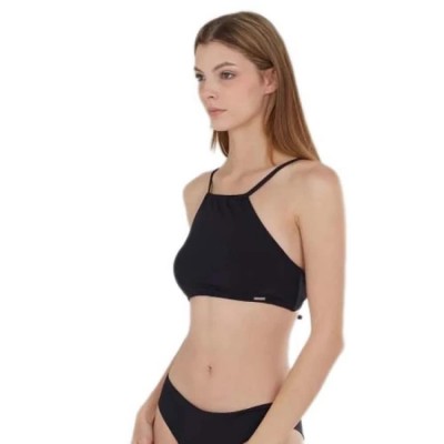 дамски,бански,костюми,fundango,hogg,high,neck,bikini,top,black,(black,pattern)