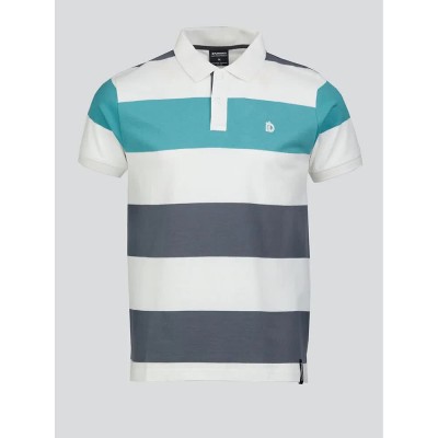 блуза,с,яка,мъжки,блузи,с,яка,fundango,incognito,stripe,short,sleeve,polo,aquarelle,(white)
