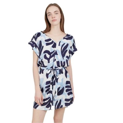 рокля,дамски,поли,и,рокли,fundango,palmetta,short,sleeve,short,dress,marine,(blue)