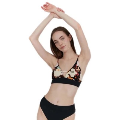 дамски,бански,костюми,fundango,sahara,v,neck,cami,bikini,top,black,(sweet,grape)