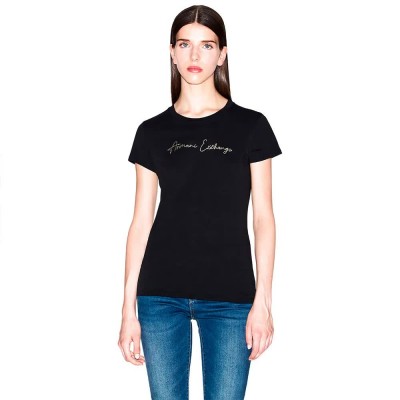 тениска,дамски,тениски,armani,exchange,xw001457,af10356,t,shirt,black,gold,(black)