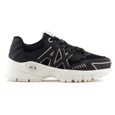 маратонки,дамски,маратонки,armani,exchange,xw002153,af19535,trainers,black,pale,gold,(black)