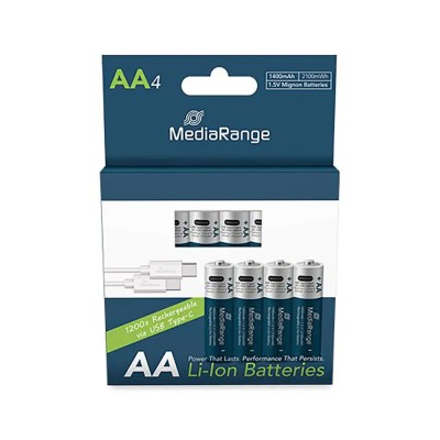 батерии,mediarange,aa,rechargeable,battery,clear,(green,white)