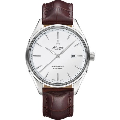 часовник,часовници,atlantic,52759.41.21s,watch,brown,(silver,grey)