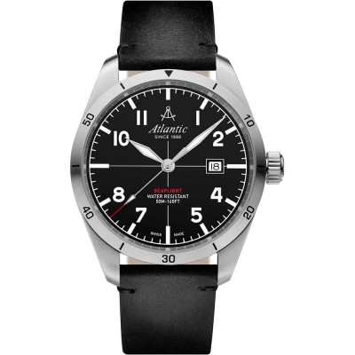 часовник,часовници,atlantic,70351.41.65,watch,silver,(black)