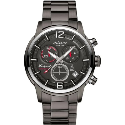 часовник,часовници,atlantic,87466.46.45,watch,silver,(anthracite,grey)