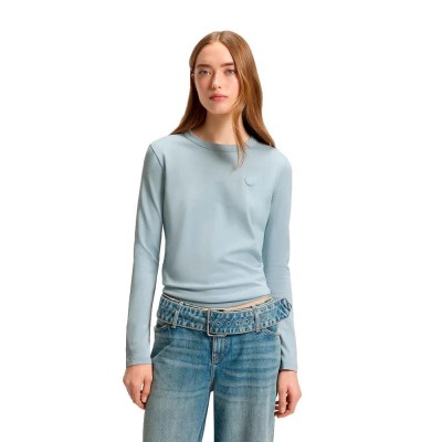 тениска,дамски,тениски,hugo,daliria,blue,long,sleeve,t,shirt,light,pastel,blue,(blue)