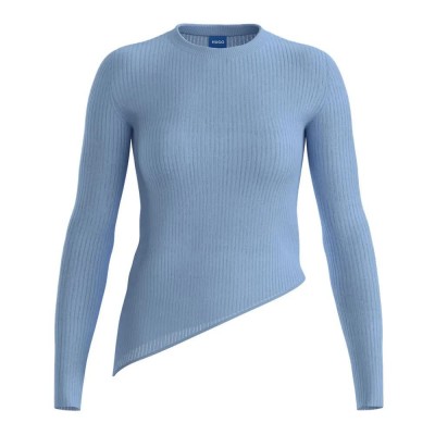 блуза,дамски,пуловери,дамски,плетени,дрехи,hugo,somy,blue,sweater,blue,(light,pastel,blue)