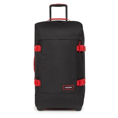 куфари,eastpak,tranverz,l,121l,trolley,bag,black,(kontrastscarlet)