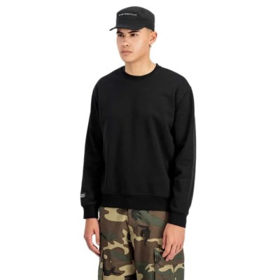 блуза,мъжки,пуловери,alpha,industries,label,sweatshirt,black