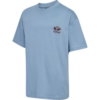 тениска,детски,тениски,hummel,loose,graphic,short,sleeve,t,shirt,faded,denim,(blue)