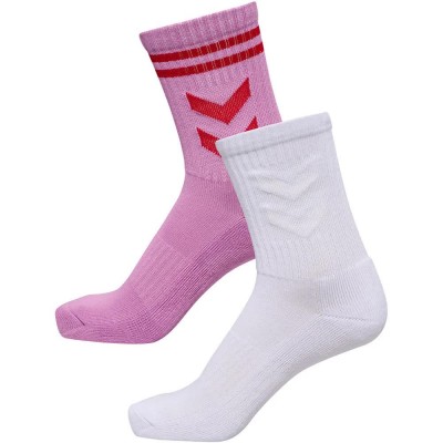 чорапи,дамски,чорапи,hummel,love,socks,2,pairs,white,pink,(multi,colour)