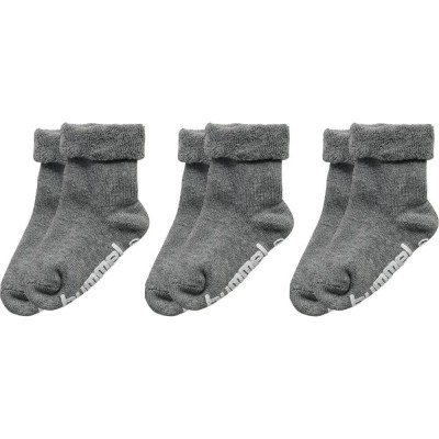чорапи,детски,чорапи,hummel,mini,non,slip,socks,3,pairs,grey,melange,(grey)