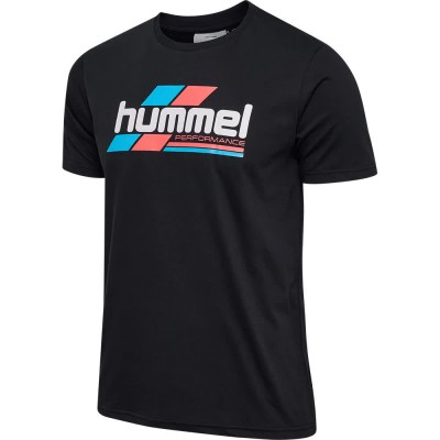 тениска,мъжки,тениски,hummel,pulse,graphic,short,sleeve,t,shirt,black,white,(black)