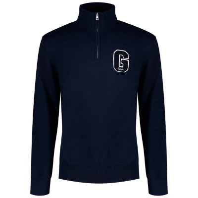 блуза,мъжки,пуловери,gant,small,graphic,badge,half,zip,sweater,blue,(evening,blue)