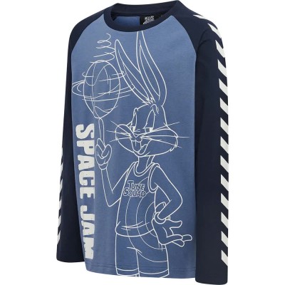 тениска,детски,тениски,hummel,space,jam,long,sleeve,t,shirt,blue,(blue,horizon)