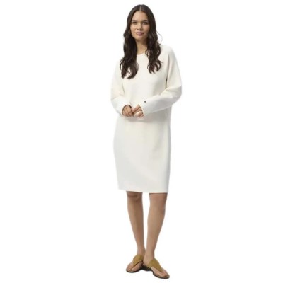 рокля,дамски,поли,и,рокли,redgreen,dawn,sweat,long,sleeve,midi,dress,white,(off,white)