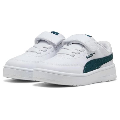маратонки,детски,маратонки,puma,court,classic,clean,ac+,trainers,white,archive,green,(white)