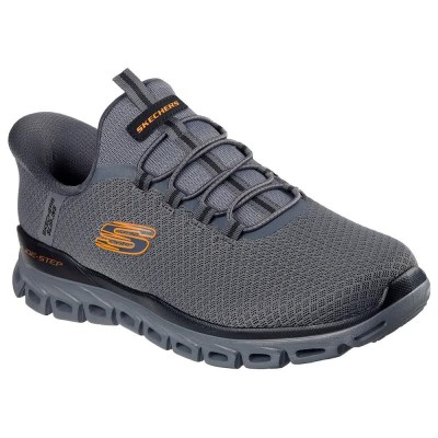 маратонки,мъжки,маратонки,skechers,glide,step,noxus,trainers,charcoal,mesh,orange,pu,(grey)