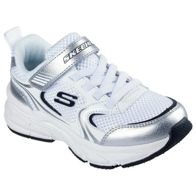обувки,детски,маратонки,skechers,retro,graph,slip,on,shoes,white,pu,silver,mesh,(white)