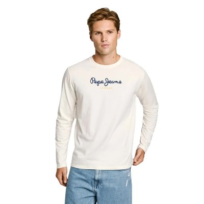 тениска,мъжки,тениски,дамски,тениски,pepe,jeans,eggo,long,sleeve,t,shirt,beige,(antique,white)