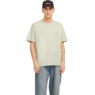 тениска,мъжки,тениски,jack,&,jones,split,back,short,sleeve,t,shirt,beige,(green)