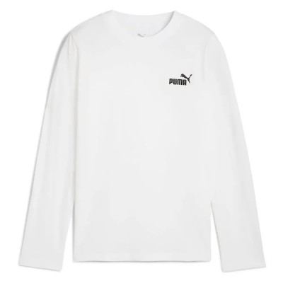 тениска,детски,тениски,puma,essentials,foundation,nº1,logo,long,sleeve,t,shirt,white