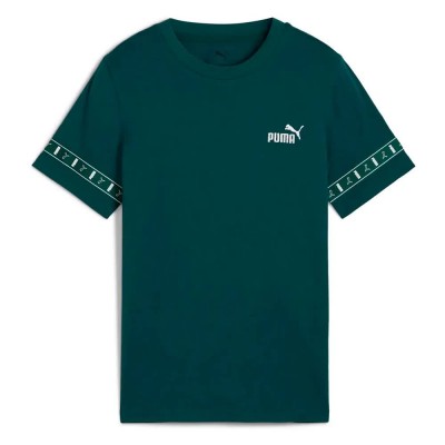 тениска,детски,тениски,puma,essentials,tape,layout,short,sleeve,t,shirt,green,terrain,(green)