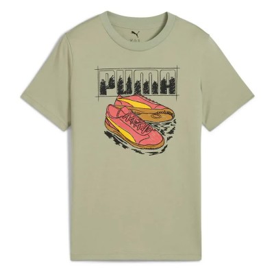 тениска,детски,тениски,puma,graphics,short,sleeve,t,shirt,lux,army,(green)