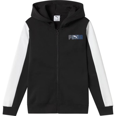 блуза,детски,блузи,puma,logo,lab,full,zip,sweatshirt,black