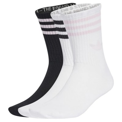 чорапи,мъжки,чорапи,adidas,originals,3,stripes,crew,socks,3,units,white,black,clear,pink,(white,black)