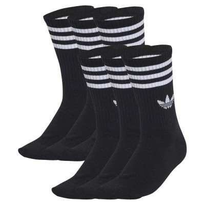 чорапи,мъжки,чорапи,adidas,originals,3,stripes,crew,socks,6,units,black,(black)