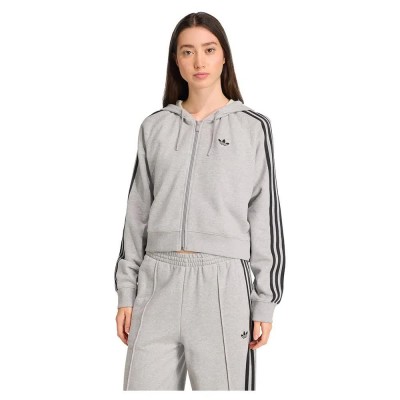 блуза,дамски,блузи,adidas,originals,3,stripes,full,zip,sweatshirt,grey,(medium,grey,heather,black)