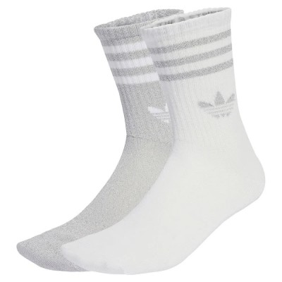 чорапи,мъжки,чорапи,adidas,originals,3,stripes,glitter,crew,socks,2,units,white,grey,(silver,met,white)