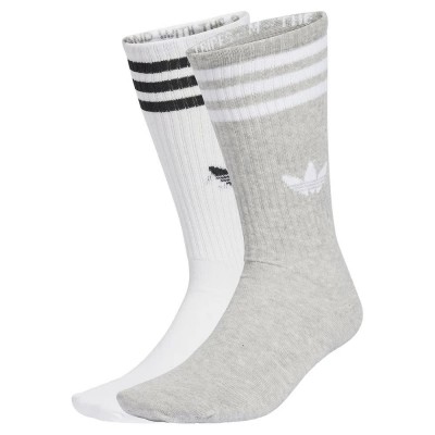 чорапи,мъжки,чорапи,adidas,originals,3,stripes,high,crew,socks,3,units,white,medium,grey,heather,black,(white,grey)