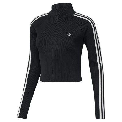 яке,дамски,анцузи,adidas,originals,adicolor,3,stripes,slim,knit,tracksuit,jacket,black,(black)