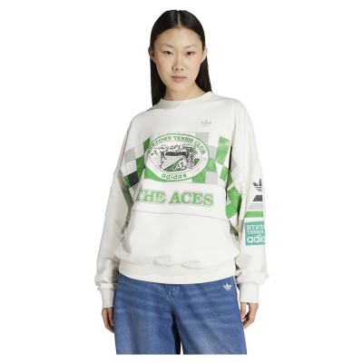 блуза,дамски,блузи,adidas,originals,archive,court,sweatshirt,white,(cloud,white)