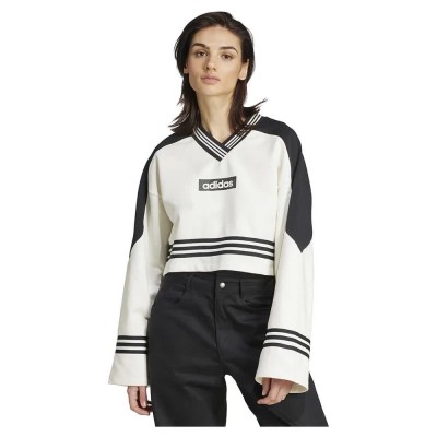 блуза,дамски,блузи,adidas,originals,blocking,crewneck,sweatshirt,off,white,black,(white)