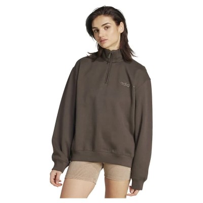 блуза,дамски,блузи,adidas,originals,essentials,linear,oversized,half,zip,sweatshirt,grey,(shadow,olive)