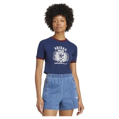 бебешка,тениска,дамски,тениски,adidas,originals,graphic,crest,baby,short,sleeve,t,shirt,night,indigo,(blue)
