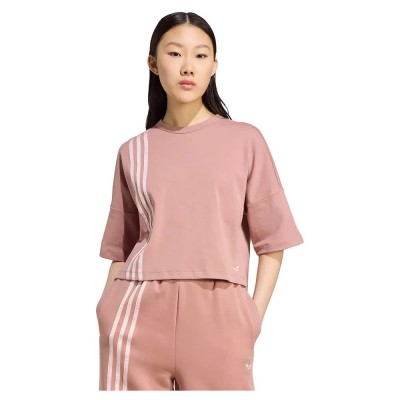 тениска,дамски,тениски,adidas,originals,off,placed,3,stripes,short,sleeve,t,shirt,warm,clay