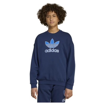 блуза,детски,блузи,adidas,originals,trefoil,crew,sweatshirt,night,indigo,blue,(blue)