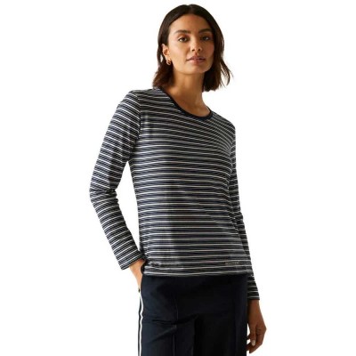 тениска,дамски,тениски,regatta,federica,long,sleeve,t,shirt,navy,light,vanilla,(blue)