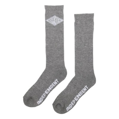 чорапи,мъжки,чорапи,independent,diamond,groundwork,crew,socks,white,black,(grey)
