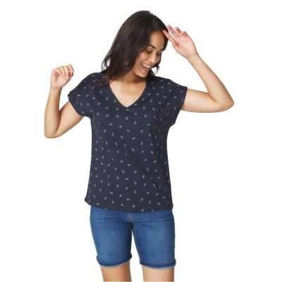 тениска,дамски,тениски,tbs,eddensan,short,sleeve,v,neck,t,shirt,navy,(blue)