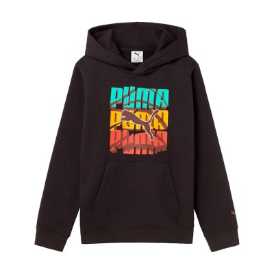 суичър,детски,блузи,puma,graphic,logo,colour,hoodie,black,(black)