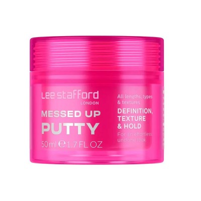 хигиена,коса,lee,stafford,messed,up,putty,hair,wax,50,ml,white,(pink)